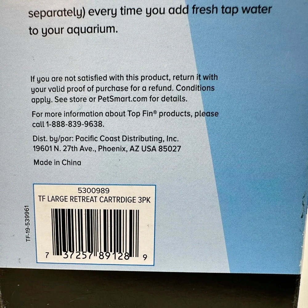 Top Fin RF-L Large Retreat Aquarium Carbon Filter Cartridges 3-Pack NEW